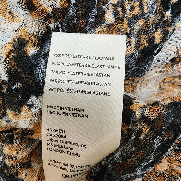 Free People size SP snake combo print sheer fabric lightweight - Picture 9 of 14